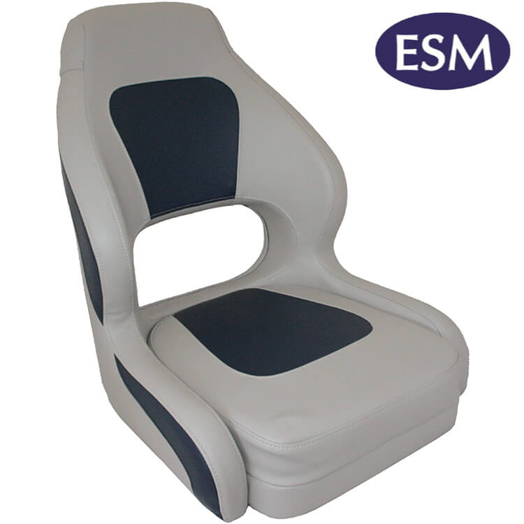 RWB5061 ESM Commodore helmsman boat seat grey with dark blue