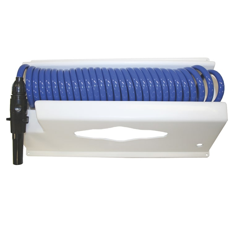 Hose 7.6m deckwash hose with horizontal mount hose storage deck wash system - Escaping Outdoors