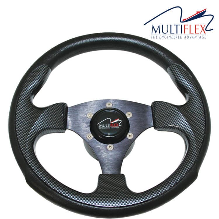 Multiflex Zeta 3 spoke 300mm sports boat steering wheel - Escaping Outdoors