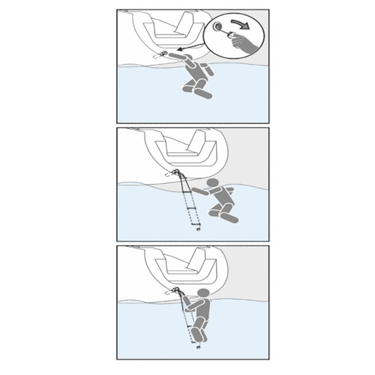 Nuova Rade flush mount marine safety ladder diagram 2 - Escaping Outdoors